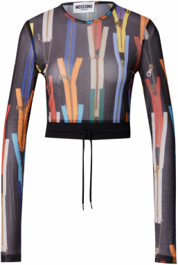 Moschino Jeans Tričko  modrá / oranžová / červená / čierna