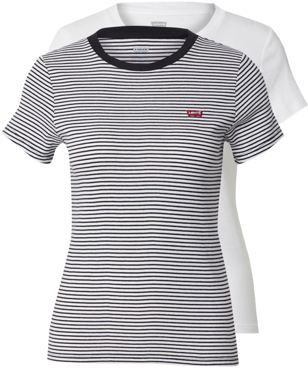 LEVI'S ® Tričko 'ESSENTIAL'  čierna / biela