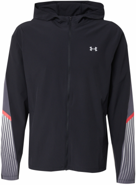 UNDER ARMOUR Športová bunda 'Velociti'  sivá / jasne červená / čierna / biela