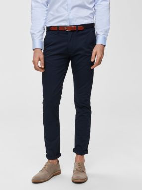SELECTED Chino nohavice 'SHHYARD SLIM FIT'  námornícka modrá