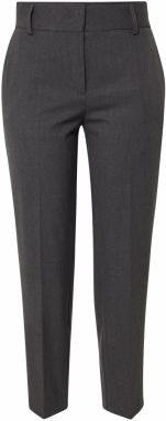 SELECTED Nohavice s pukmi 'Ria'  tmavosivá