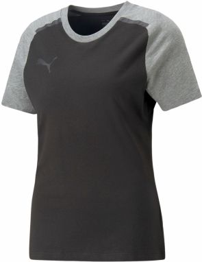 PUMA Funkčné tričko 'TeamCUP'  sivá / čierna