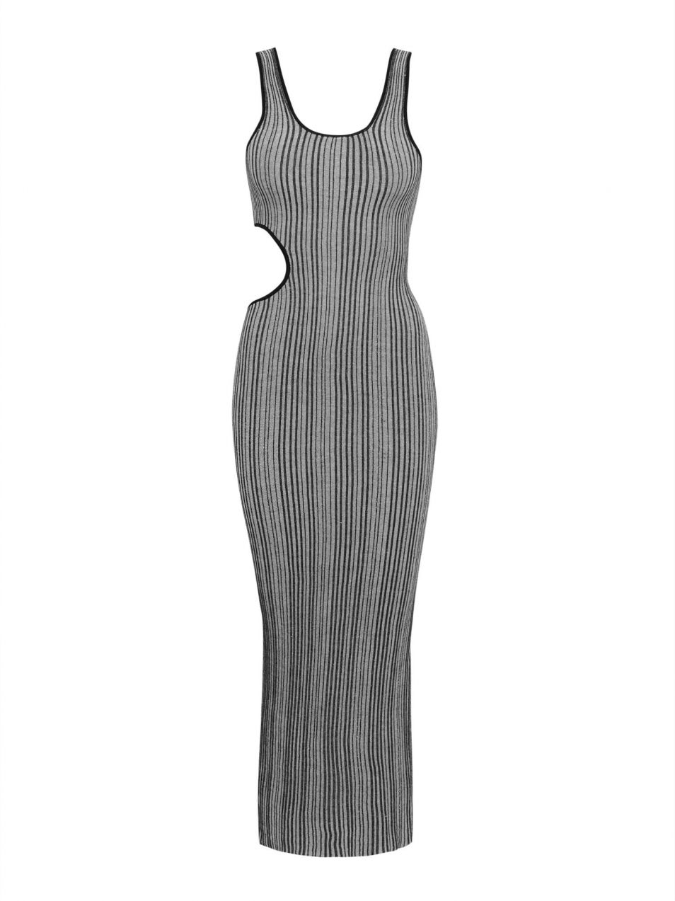 Sável Šaty 'MIELLE MIDI DRESS'  sivá / čierna