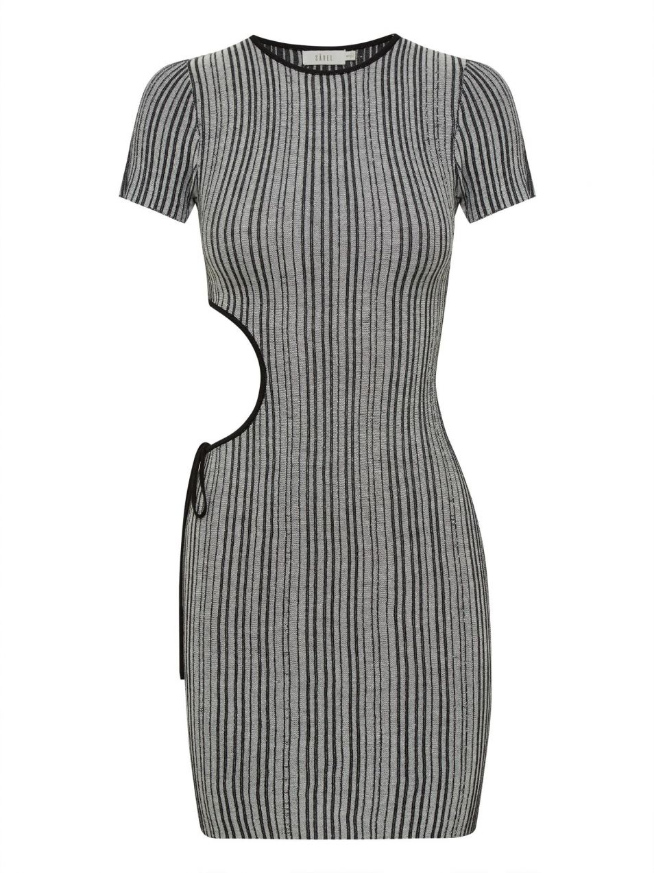Sável Šaty 'MIELLE MINI DRESS'  sivá / čierna