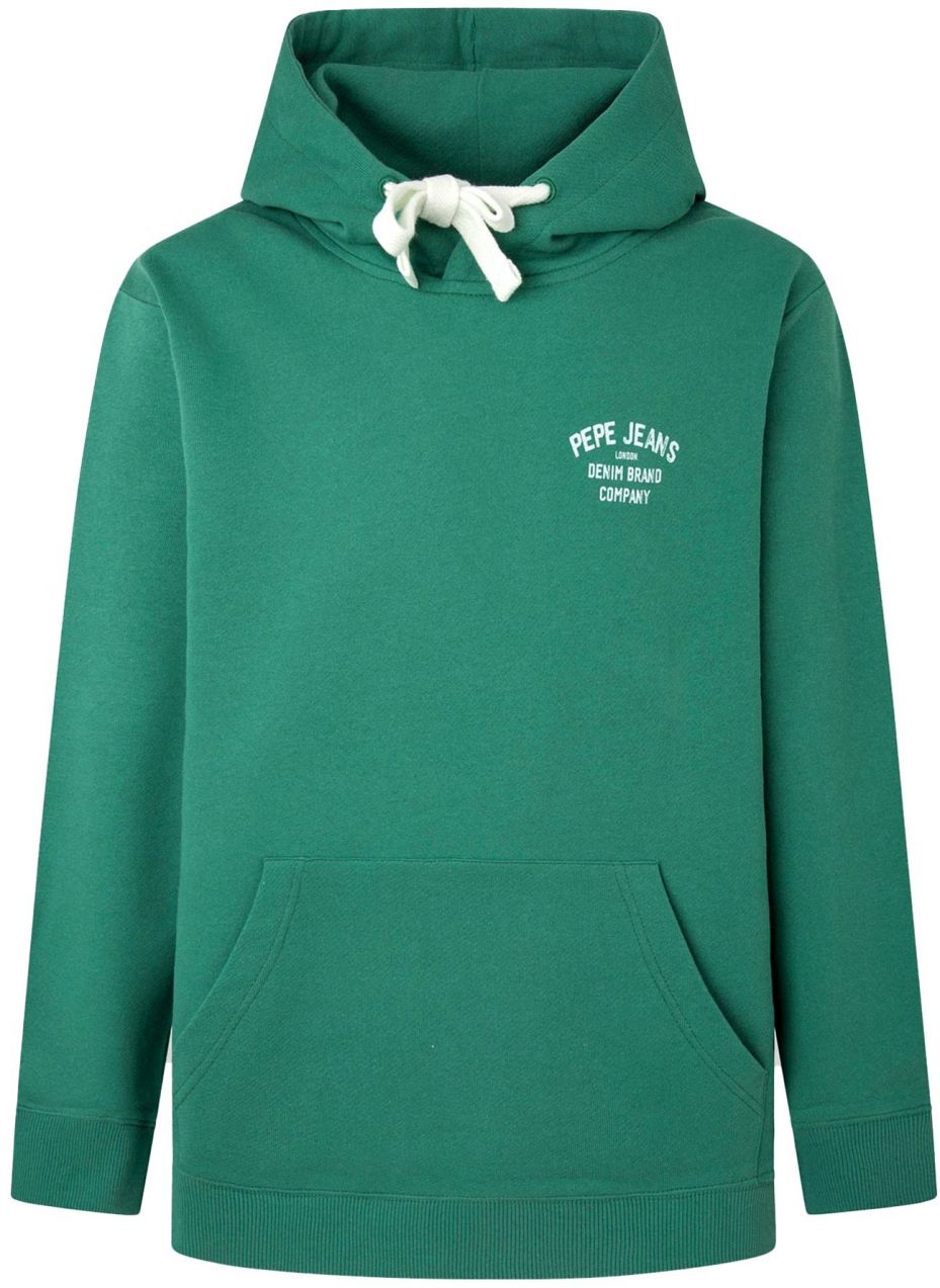 Pepe Jeans Mikina 'Rufus'  smaragdová / biela