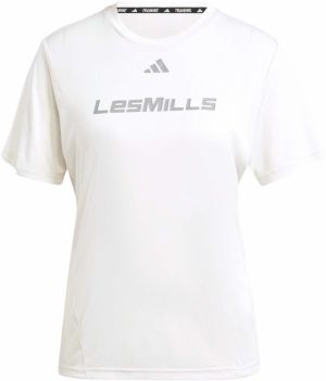ADIDAS PERFORMANCE Funkčné tričko 'Les Mills'  sivá / biela