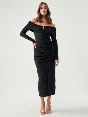 BWLDR Šaty 'AYSHA MIDI DRESS'  čierna