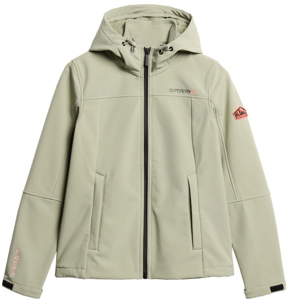 Superdry Funkčná bunda 'CLASSIC'  pastelovo zelená / oranžová