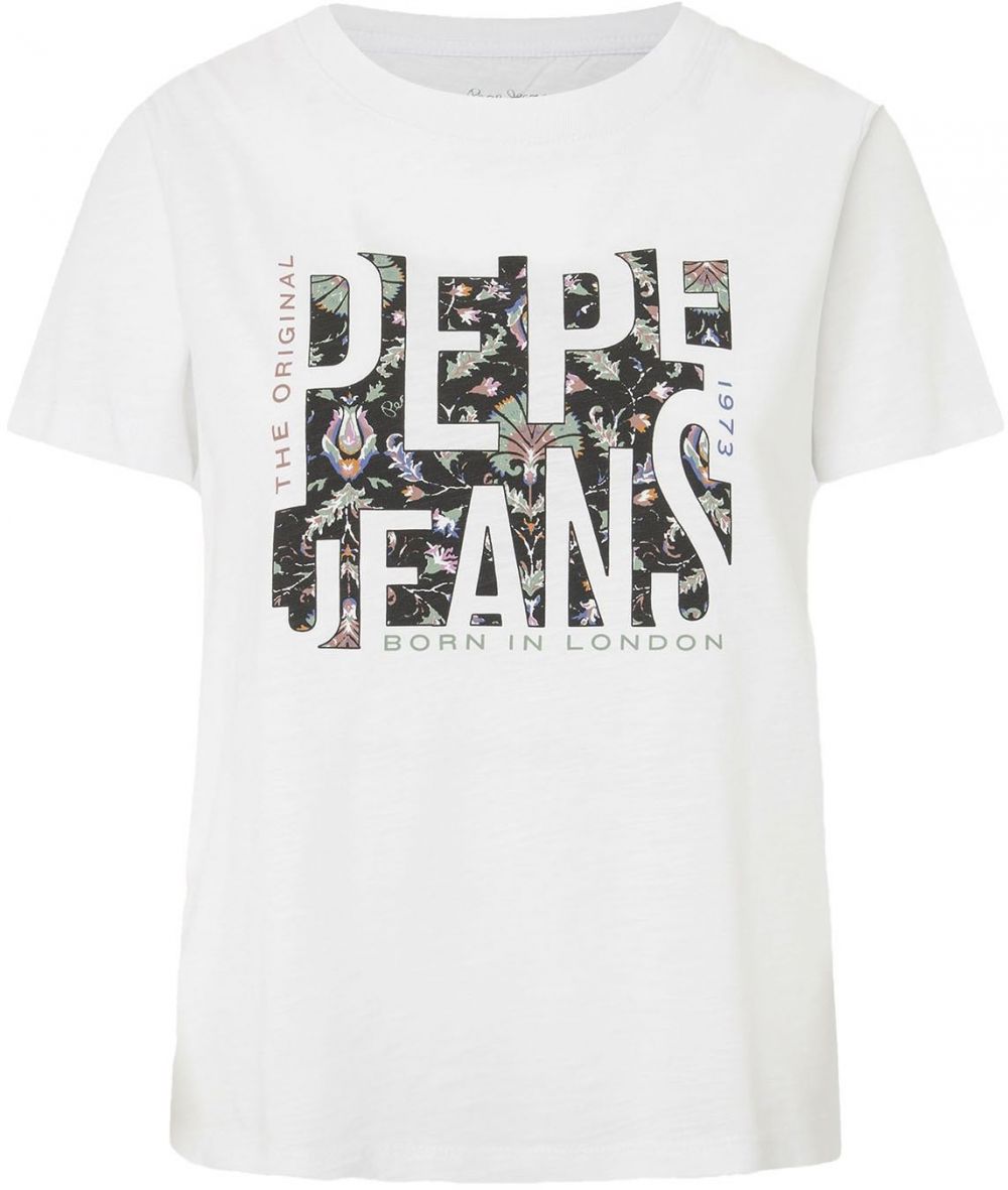 Pepe Jeans Tričko 'GLORIA'  čierna / biela