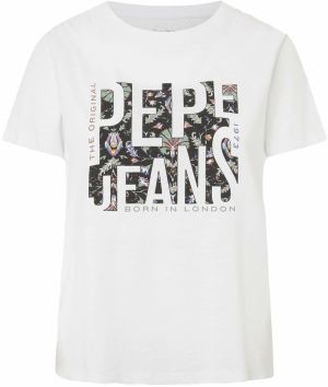 Pepe Jeans Tričko 'GLORIA'  čierna / biela
