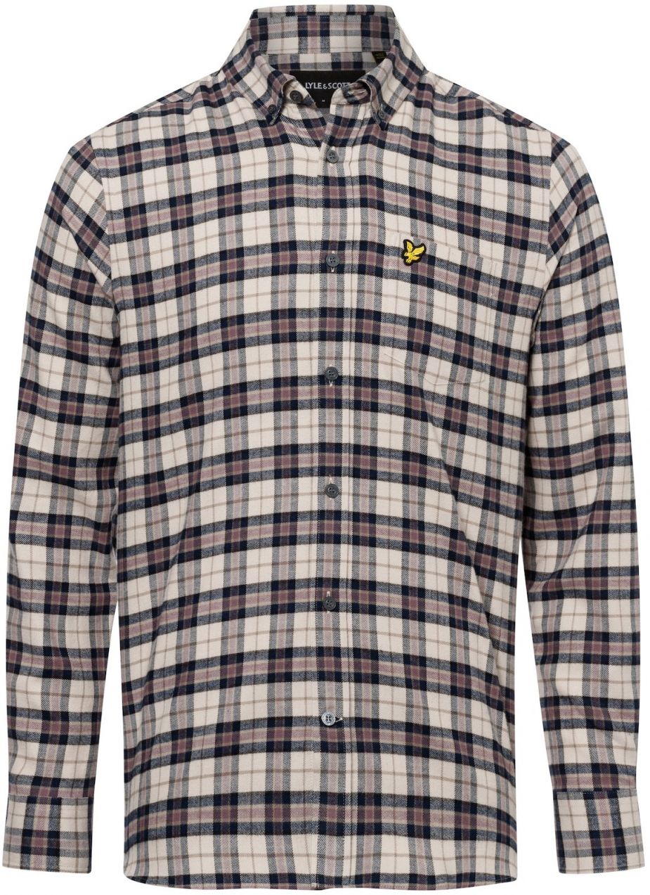 Lyle & Scott Košeľa  béžová / námornícka modrá / burgundská