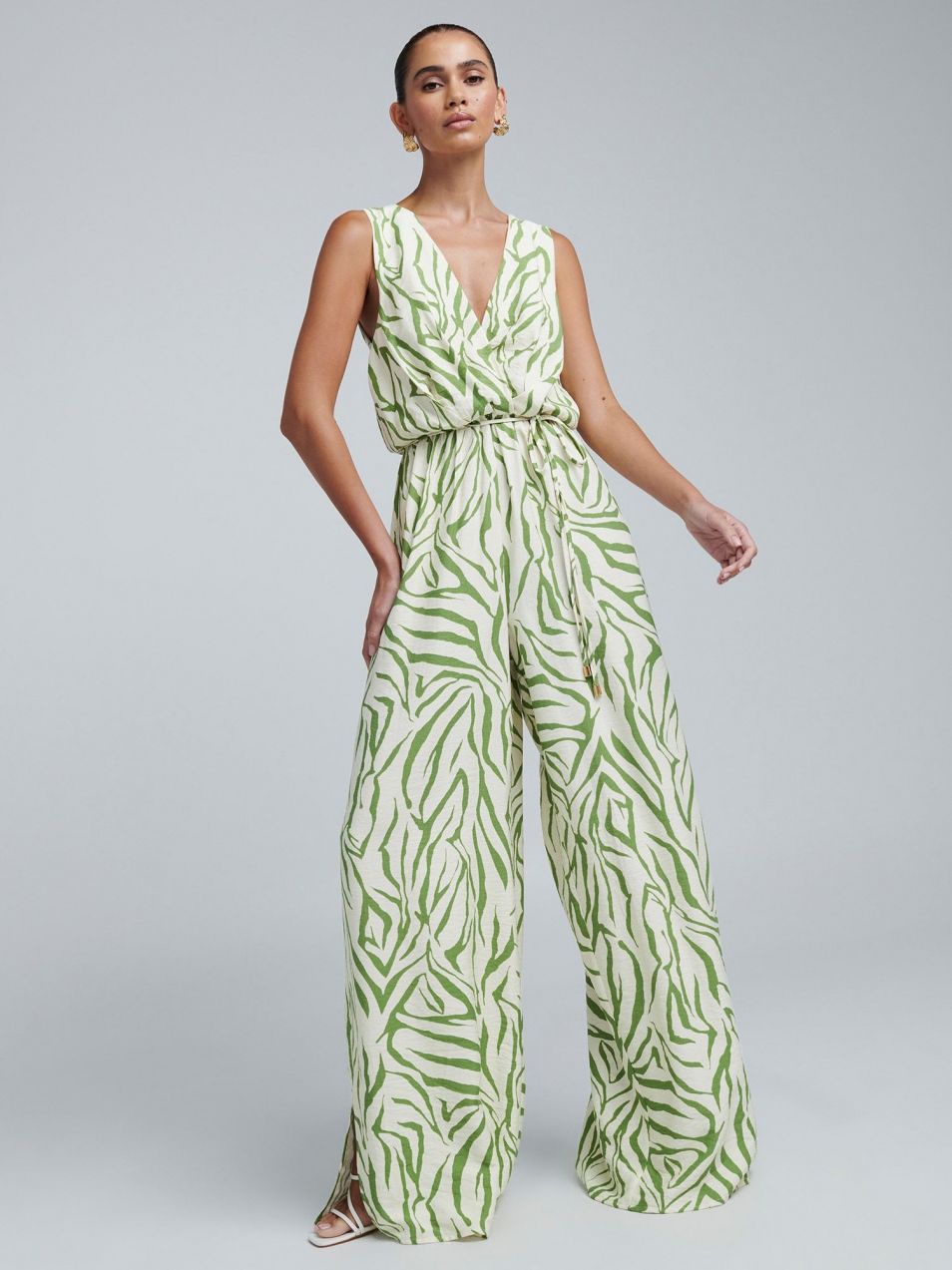 BWLDR Overal 'SPARKLE JUMPSUIT'  zelená / šedobiela