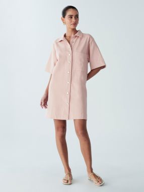 St MRLO Košeľové šaty 'LEE DENIM SHIRT DRESS'  ružová
