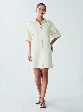 St MRLO Košeľové šaty 'LEE DENIM SHIRT DRESS'  nebielená