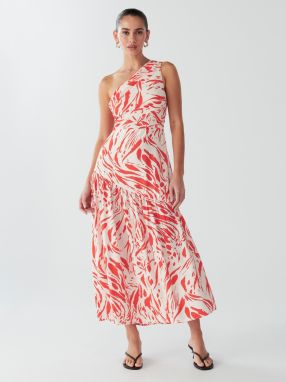 BWLDR Šaty 'FABIO MIDI DRESS'  koralová / biela
