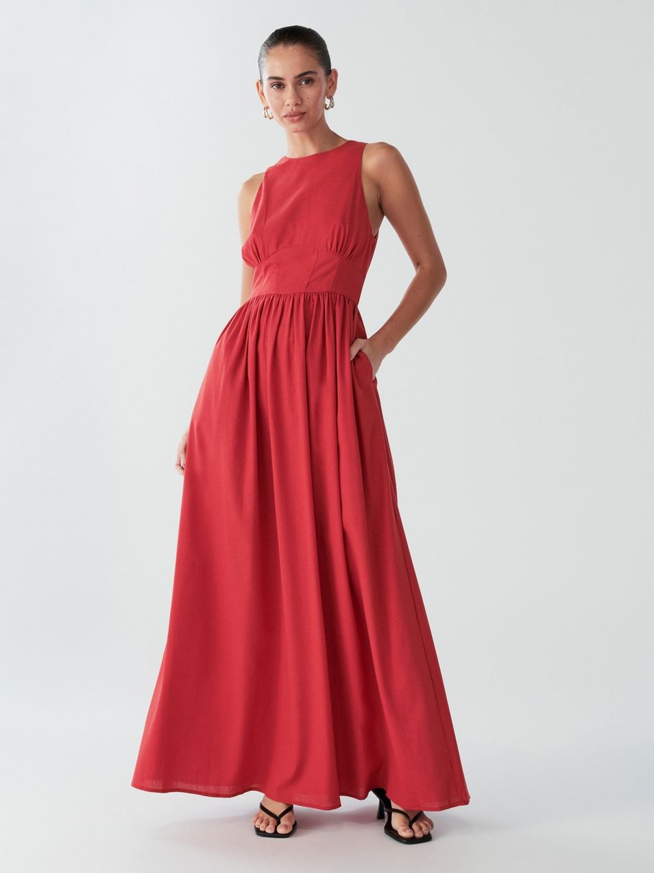 BWLDR Šaty 'SONA MAXI DRESS'  červená