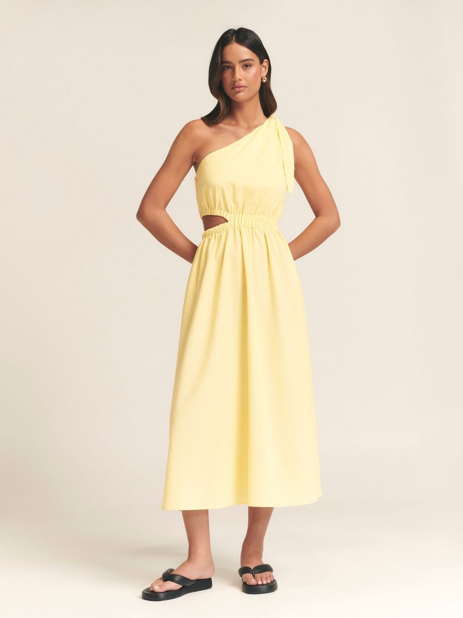 St MRLO Šaty 'AMILE MIDI DRESS'  žltá