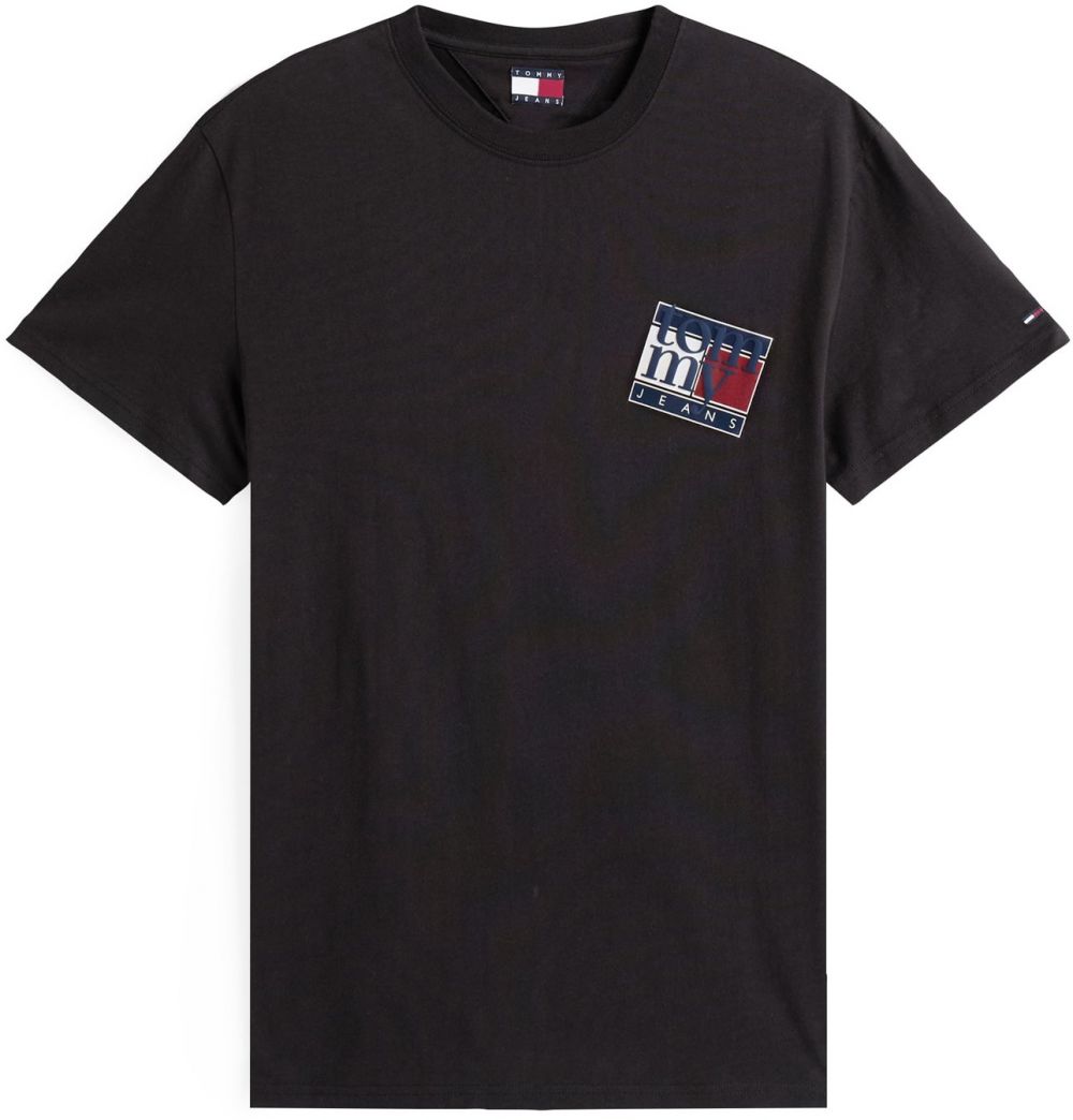 Tommy Jeans Tričko  námornícka modrá / červená / čierna / biela