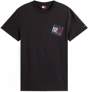 Tommy Jeans Tričko  námornícka modrá / červená / čierna / biela