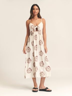St MRLO Šaty 'MRLO MIDI DRESS'  béžová / hnedá