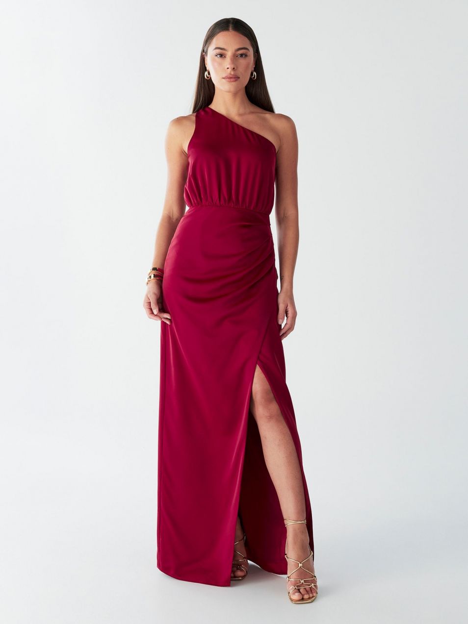 BWLDR Šaty 'DUSTY MAXI DRESS'  červená