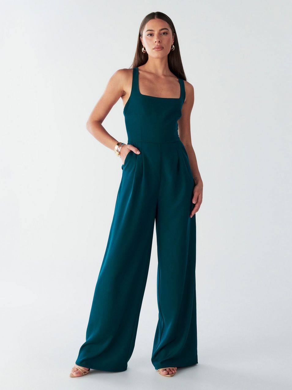 BWLDR Overal 'CHERIE JUMPSUIT'  tyrkysová