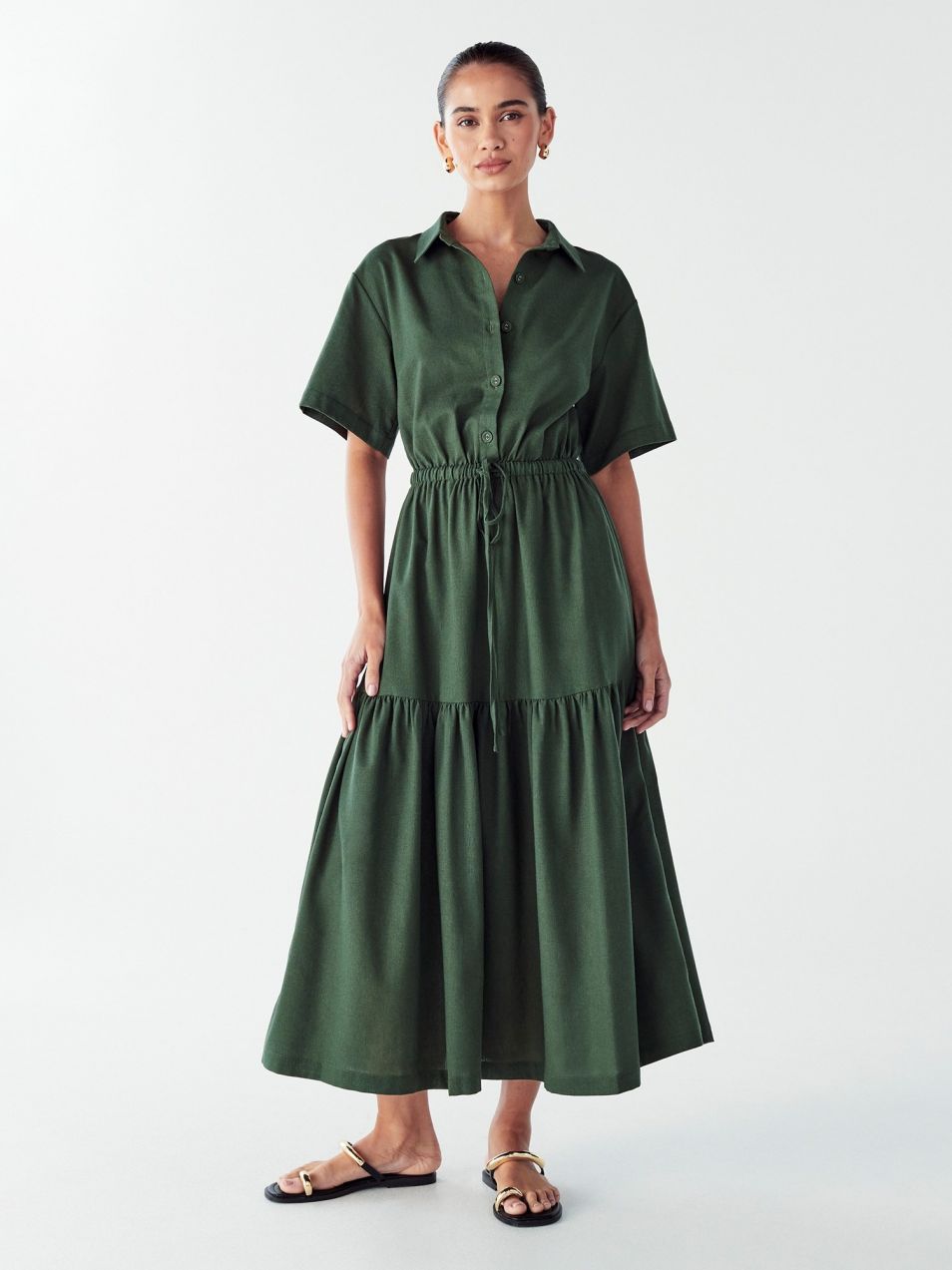 Willa Košeľové šaty 'EFFIE DRESS'  olivová
