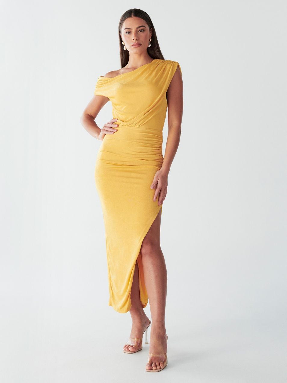 BWLDR Šaty 'VELEDA MIDI DRESS'  žltá