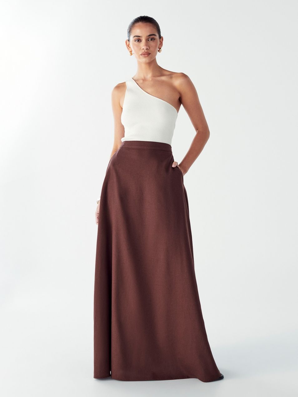 Willa Sukňa 'SARAS MAXI SKIRT'  hnedá