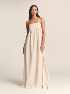 St MRLO Šaty 'ASTER MAXI DRESS'  svetlobéžová