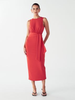 Willa Šaty 'ALEDA MIDI DRESS'  koralová