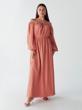 BWLDR Šaty 'GEORGIE MAXI DRESS'  broskyňová
