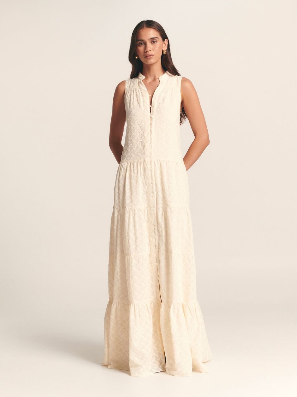 St MRLO Šaty 'AMARA MAXI DRESS'  krémová