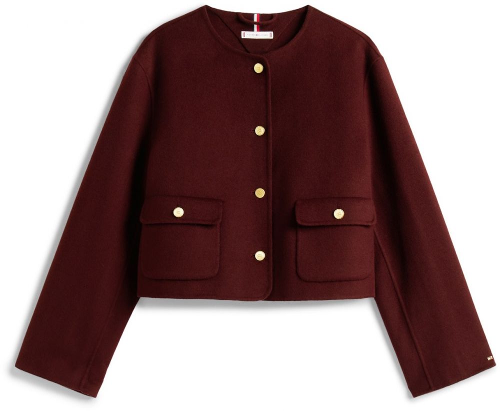 TOMMY HILFIGER Prechodná bunda  burgundská