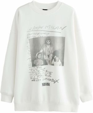 Next Mikina 'Nirvana'  nebielená / sivá / čierna
