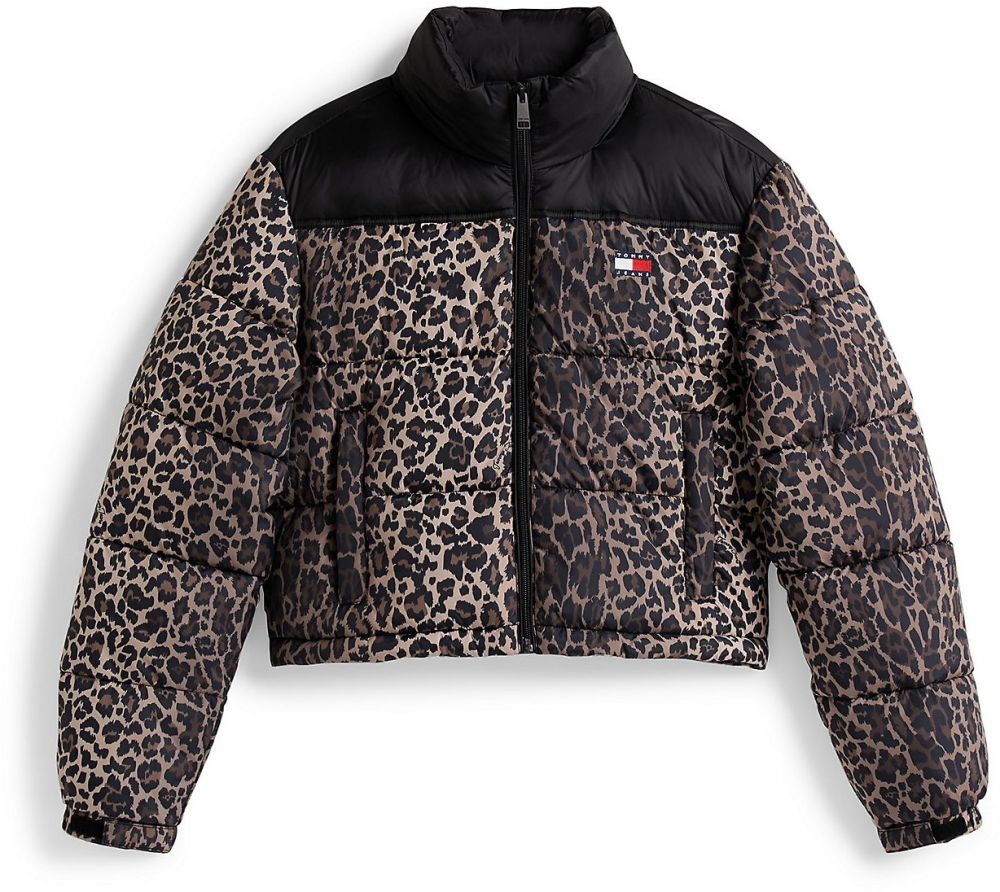Tommy Jeans Prechodná bunda  mokka / svetlohnedá / čierna
