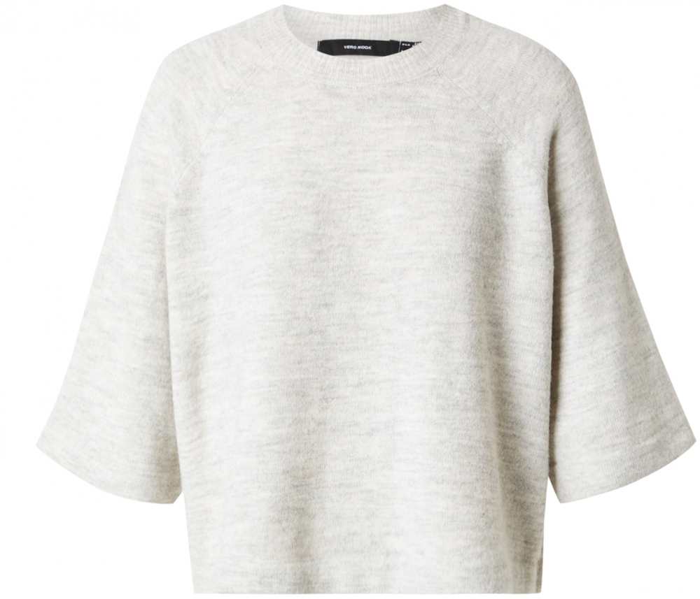 VERO MODA Sveter 'VMLefile'  sivá melírovaná
