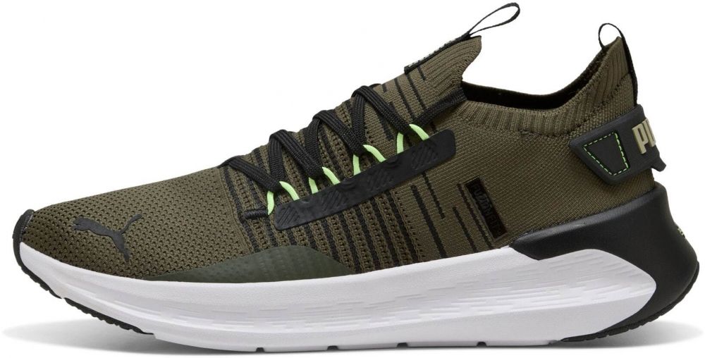 PUMA Bežecká obuv  olivová / čierna