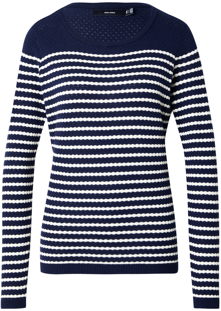 VERO MODA Sveter 'VMCARE'  modrá / biela