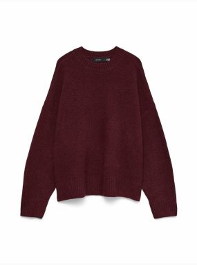 VERO MODA Sveter 'VMBoom'  vínovo červená