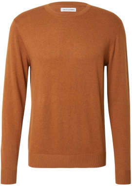 JACK & JONES Sveter 'JJEEMIL'  koňaková