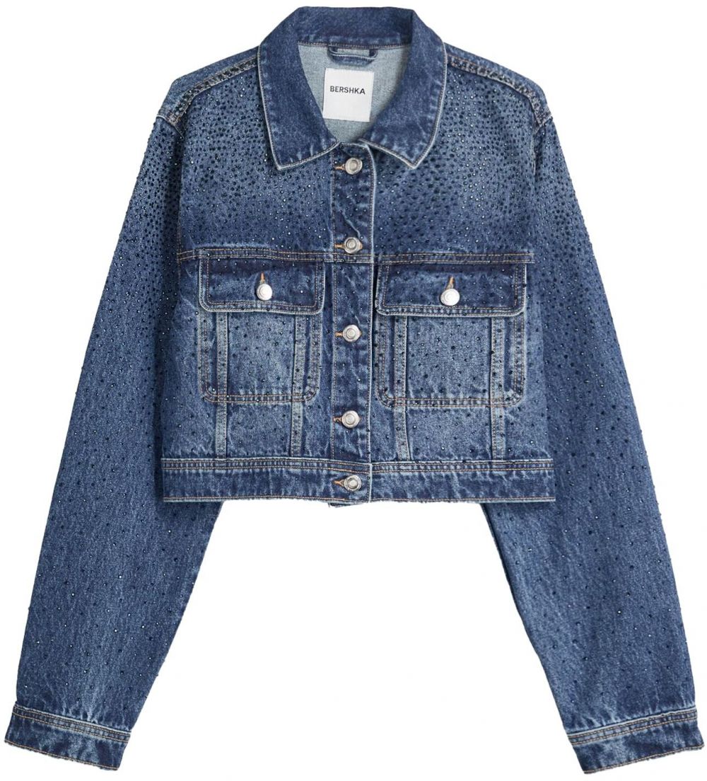 Bershka Prechodná bunda  modrá