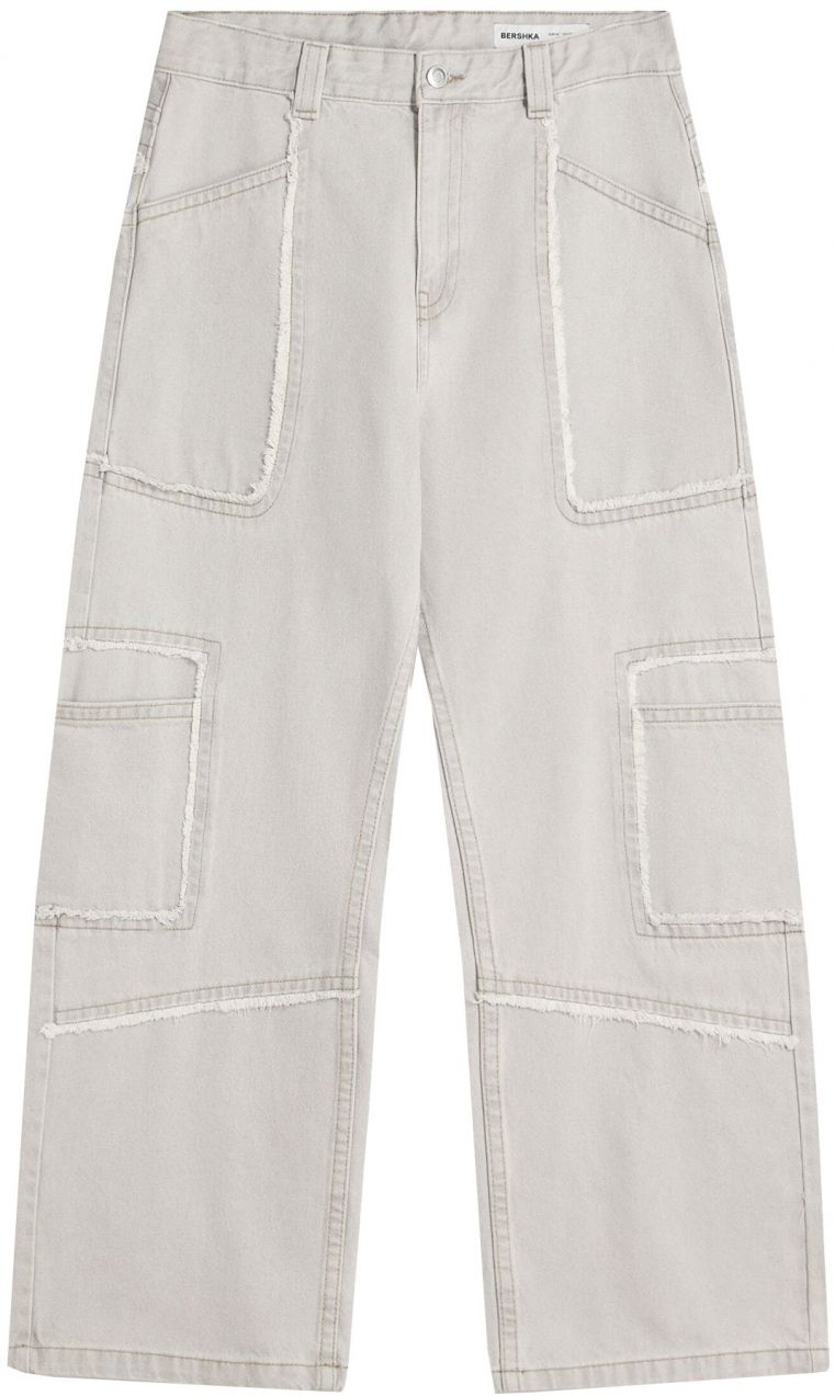 Bershka Džínsy  svetlosivá
