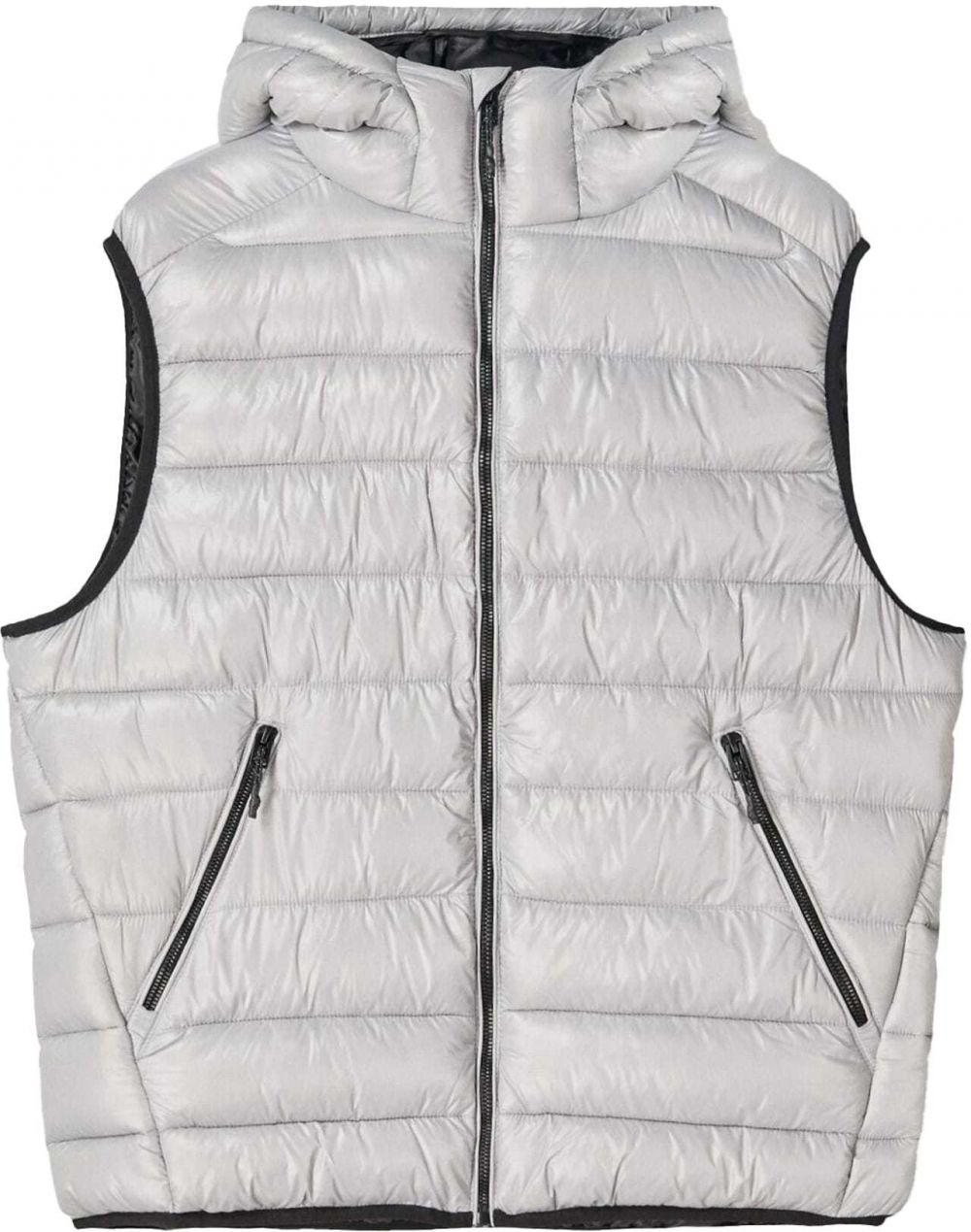 Bershka Vesta  striebornosivá