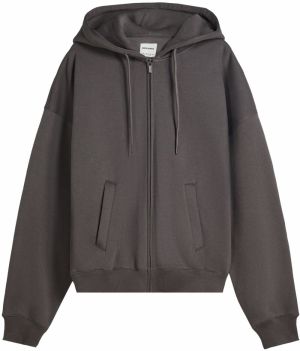 Bershka Tepláková bunda  farby bahna