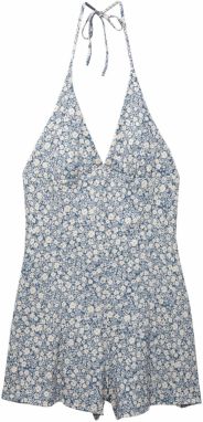 Pull&Bear Overal  modrá / biela