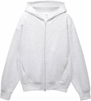 Pull&Bear Tepláková bunda  svetlosivá