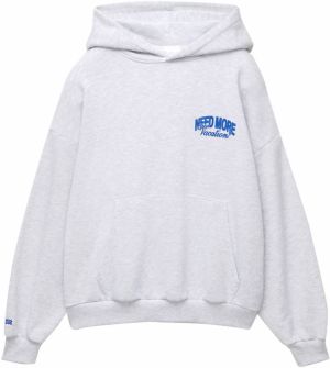 Pull&Bear Mikina 'PACIFIC VACATIONS'  modrá / svetlosivá
