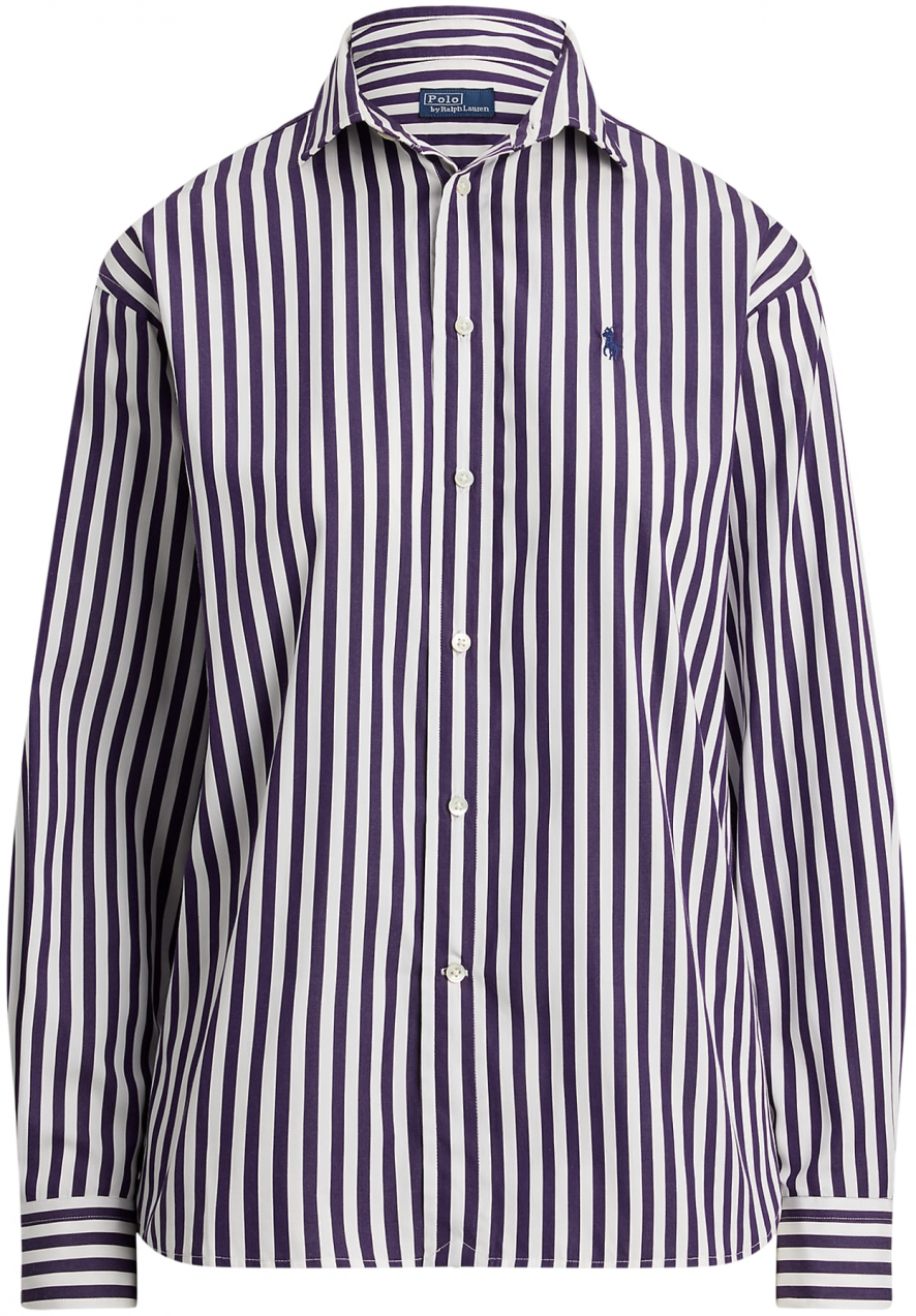 Polo Ralph Lauren Blúzka  baklažánová / biela