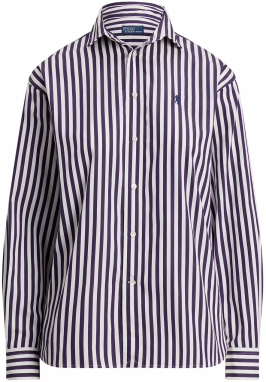 Polo Ralph Lauren Blúzka  baklažánová / biela